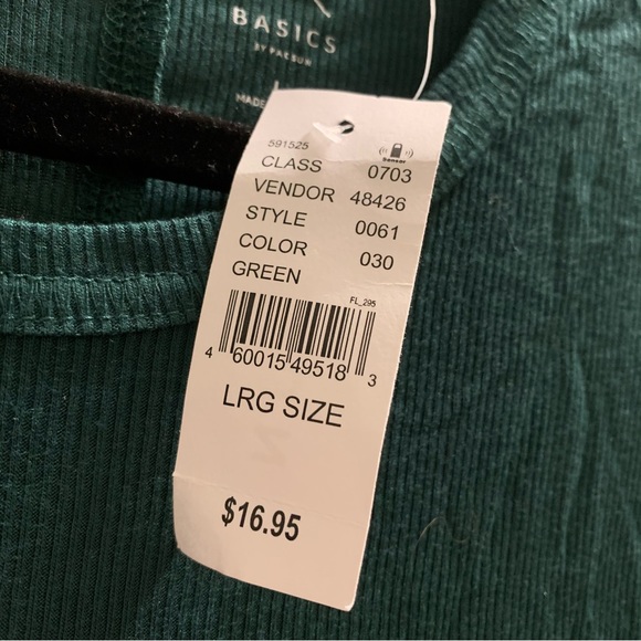 PS Basics by Pacsun 
Forest Green Ribbed Cropped T-Shirt NWT - Picture 8 of 10